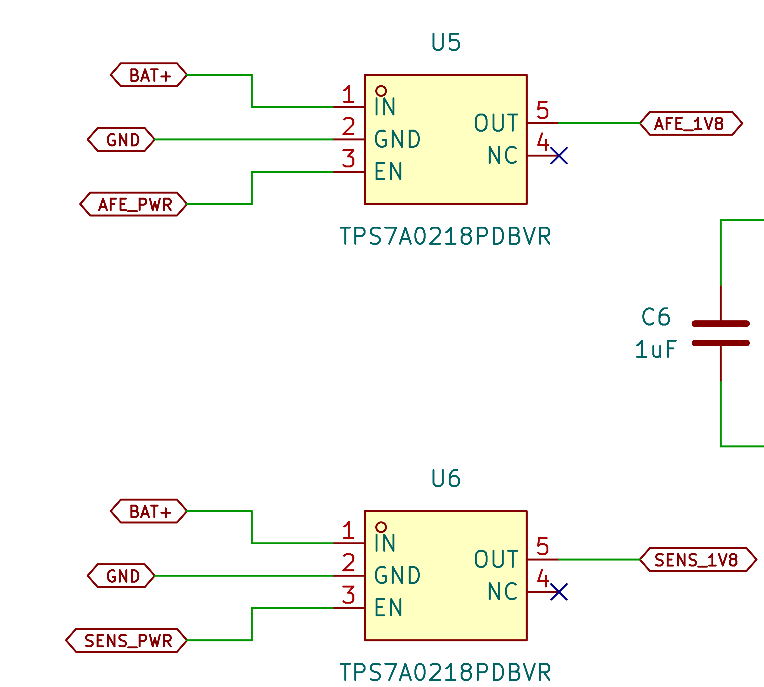 Two switchable 1.8 V supplies in the second HydroGuard prototype